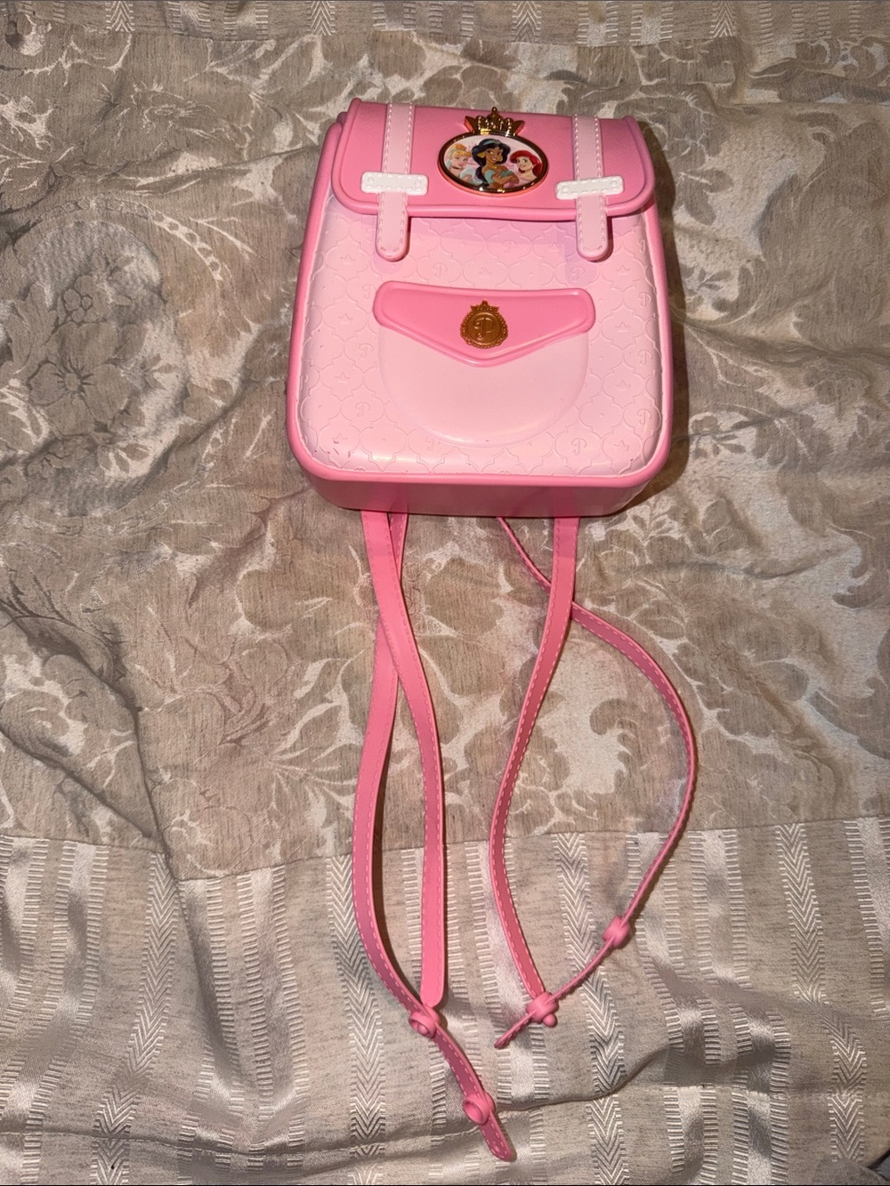 Disney Pink Princess Mini Backpack with Gold Crest